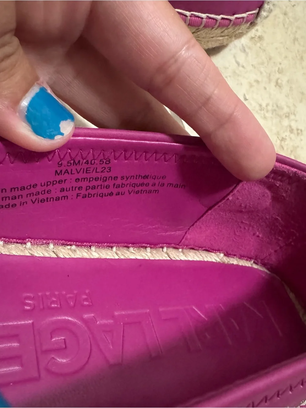 Karl Lagerfeld Fuchsia Slip-On Espadrilles with Enamel Charms